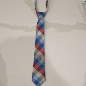 Plaid Red and Blue Men's Tie